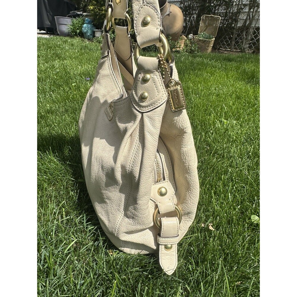 Coach Madison Maggie White Cream Ivory Hobo Bag 14336 Y2K READ - Picture 4 of 14